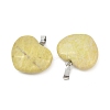 Natural Yellow Mustard Jasper Pendants G-A281-02P-02-2