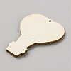 Single Face Printed Heart Wood Big Pendants WOOD-CJC0011-07E-2