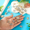40Pcs 2 Colors Alloy Rhinestone Pendants FIND-TA0010-67-6