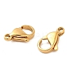 Ion Plating(IP) 304 Stainless Steel Lobster Claw Clasps X-STAS-AB12-G-01-2
