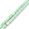 Frosted Imitation Jade Glass Beads Strands GLAA-P058-07A-10-1