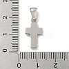 304 Stainless Steel Cubic Zirconia Pendants STAS-C102-04E-P-3