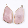 Natural Rose Quartz Pendants G-T112-20F-2