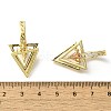 Brass Clear Cubic Zirconia Hoop Earrings EJEW-M047-13G-5