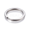 Tarnish Resistant 304 Stainless Steel Split Key Ring Clasps STAS-L226-007E-1