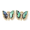 Brass Clear Cubic Zirconia Connector Charms KK-R210-11G-02-1