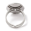 304 Stainless Steel Enamel Open Cuff Rings for Women RJEW-F166-47P-01-3