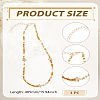 1Pc Round Glass Seed Bead & Alloy Starfish Beaded Necklaces for Women NJEW-LP0007-35-2