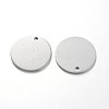 Tarnish Resistant Flat Round 201 Stainless Steel Blank Stapmping Tag Pendants STAS-L166-08-2