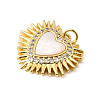 Brass Micro Pave Cubic Zirconia Pendants KK-K302-20E-G-2