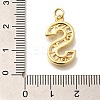 Brass Micro Pave Clear Cubic Zirconia Pendants KK-G521-01G-S-3