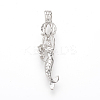 Alloy Diffuser Locket Pendants PALLOY-S105-02S-1