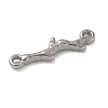 Anti-Tarnish 304 Stainless Steel Branch Connector Charms STAS-Q334-62P-2