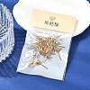 SHEGRACE Brass Clear Cubic Zirconia Teardrop Stud Earring Findings XGR0104G-116G-6