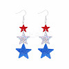 Independence Day Alloy Acrylic Dangle Earrings FS-WG49294-02-1