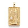 Brass Micro Pave Clear Cubic Zirconia Pendants X-ZIRC-Z004-01N-1