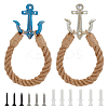 2 Sets 2 Colors Iron Anchor Hook Hangers AJEW-GL0001-75-1