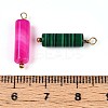 Synthetic Malachite & Goldstone & Turquoise & Agate Column Pendants STAS-N110-17G-3