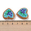 Handmade Heart Lampwork Beads Strands LAMP-P069-04A-03-3