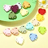 18Pcs 18 Colors Monstera Leaf Food Grade Eco-Friendly Silicone Beads SIL-CJ0002-76-6
