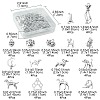 60Pcs 15 Styles Tibetan Styles Alloy Pendants FIND-FS0002-01-6
