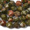 Natural Unakite Beads Strands G-Z119-A31-02-5