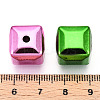 UV Plating Opaque Acrylic  Beads PACR-T017-08-3