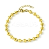 Ion Plating(IP) 304 Stainless Steel Bicone Link Chain Bracelets for Women BJEW-C066-03G-1
