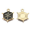 Light Gold Plated Alloy Pendants LS-X-ENAM-T009-14A-1