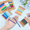 6 Cards 6 Styles Colorful Wave-edge Webbing Polyester Ribbons OCOR-NB0001-80-3