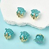 5Pcs UV Plating Transparent Acrylic Beads MACR-YW0004-28H-1