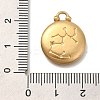 PVD Vacuum Plating 304 Stainless Steel Pendants STAS-S148-30G-09-3