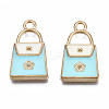 Rack Plating Alloy Enamel Pendants ENAM-T011-122B-2