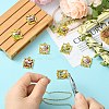 8Pcs 4 Colors Golden Alloy Resin Pendants FIND-CJ0004-91-5