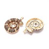 Brass Micro Pave Clear Cubic Zirconia Enamel Pendants KK-T071-28G-01-2