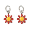 Brass Enamel Charms KK-C110-16B-01P-1