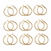 PVD Vacuum Plating 304 Stainless Steel Hoop Earrings LS-STAS-S078-08-30mm-1
