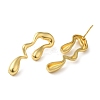 Rack Plating Brass Melting Teardro Dangle Stud Earrings for Women LS-EJEW-Z019-01G-2