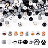 Printed Wood European Beads WOOD-TA0002-66-1