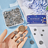 160Pcs 8 Style Tibetan Style Alloy Flower Bead Caps FIND-SC0008-74-3