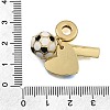 Football Theme Brass & Enamel European Dangle Charms KK-CBA8E93-01B-3