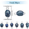 Natural Cultured Freshwater Pearl Potato Connector Charms PALLOY-SC00019-2