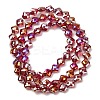 Electroplate Transparent Glass Beads Strands GL-CBA7A17-02A-02-4