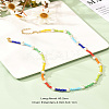 Glass Seed & Glass Pearl Beaded Necklace for Girl Women X1-NJEW-TA00007-2