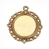 Zinc Alloy Pendant Settings for Cabochon & Rhinestone X-PALLOY-A15290-AG-FF-1