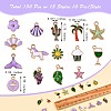 150Pcs 15 Style Alloy Enamel Pendants ENAM-SZ0002-03-2