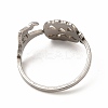 304 Stainless Steel Hollow Out Pumpkins and Witch Finger Ring for Halloween RJEW-K239-11P-2