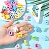 46Pcs UV Plating Opaque Acrylic Beads SACR-YW0001-98-3