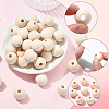 Natural Unfinished Wood Beads WOOD-SP0001-62F-3