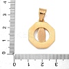 316 Surgical Stainless Steel Rhinestone Pendants STAS-P412-10G-3